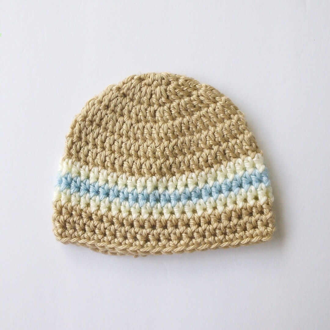 Crochet Newborn Baby Boy Beanie, Toddler Hat for Boy, Newborn